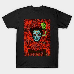 23: A Mexican MaleMask NFT with Dark Eyes, Dark Skin, and a Doodle Design T-Shirt